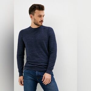 Selected Homme Buddy Crew Neck Sweater in Blue